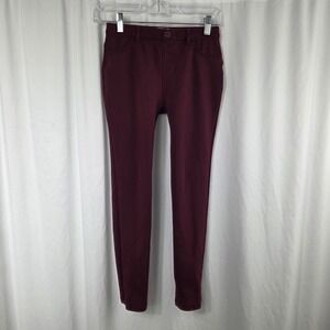 The Childrens Place Girls Ponte Knit Skinny Pants Burgundy Size 12